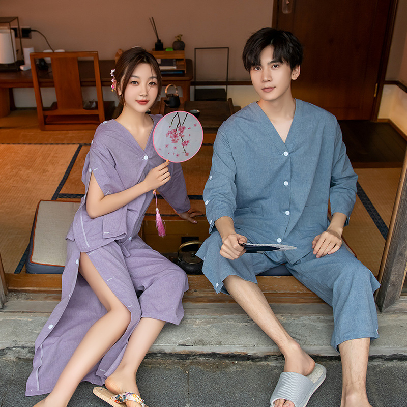 Iron-Free Spa Club Pure Color Moxibustion Clothing Front and Rear Buckle Long Acupuncture Physiotherapy Massage Customer Service for Men and Women