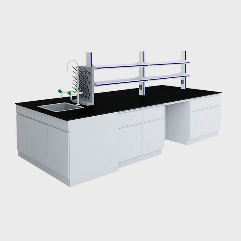 Experimental Bench Laboratory Workbench All-Steel Laboratory Operating Table Test Side Table Steel-Wood Central Table Fume Hood