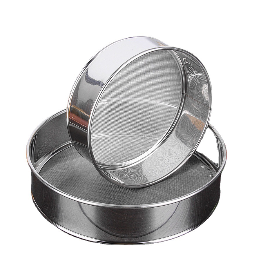 304 stainless steel flour sieve soybean milk flour sieve 40 mesh 60 mesh baking tools kitchen fine flour sieve screen sieve
