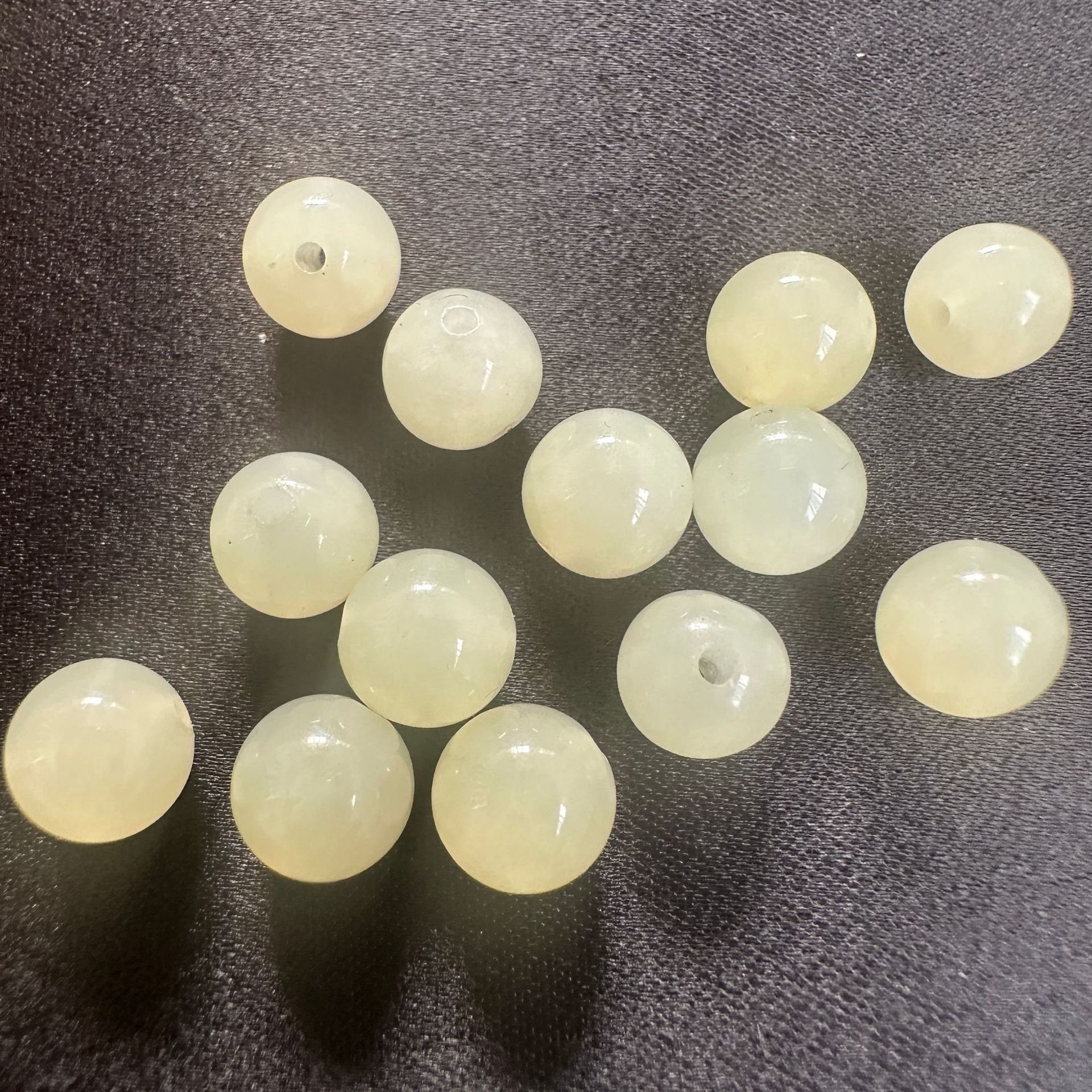 Natural Hetian Jade Korean Material Yellow Mouth and Blue Round Beads DIY Bracelet with Elegant and Versatile Can Be Used as Earrings Accessories