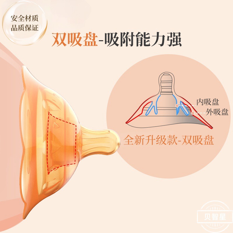 Milk shield anti-bite nipple protective cover double sucker feeding auxiliary nipple sticking pacifier lactation correction nipple artifact