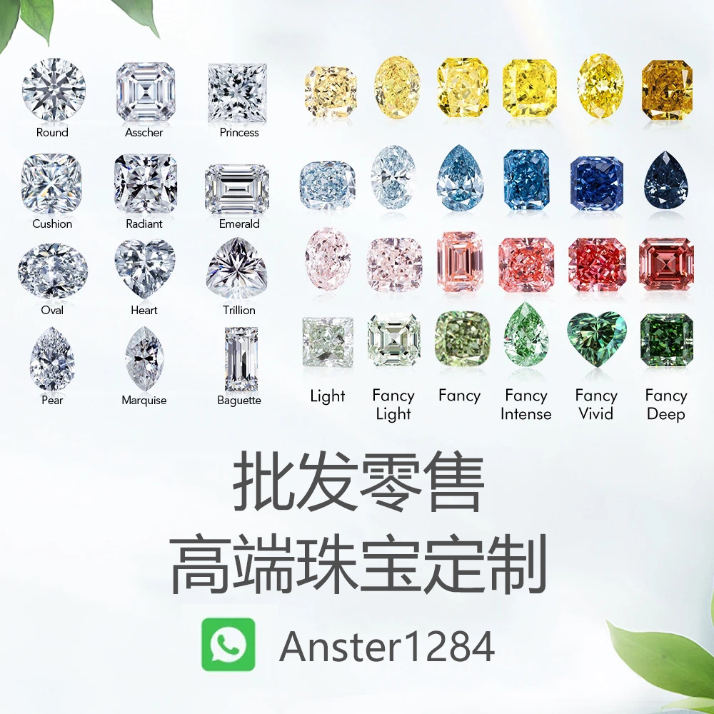 Synthetic 1 Carat Laboratory-Created Diamond for Jewelry Setting with Side Stones