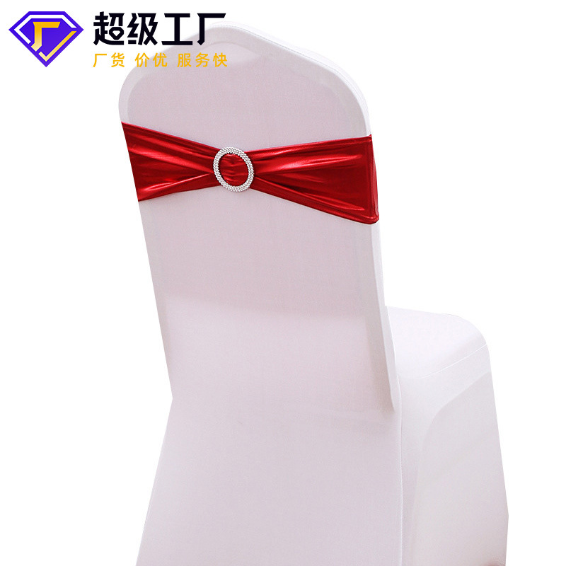 Wedding Chair Back Flower Decoration Hot Stamping Diamond Buckle Strap Butterfly Chair Cover Butterfly Chair Cover No Need to Tie Elastic Chair Back Flower Accessible Luxury
