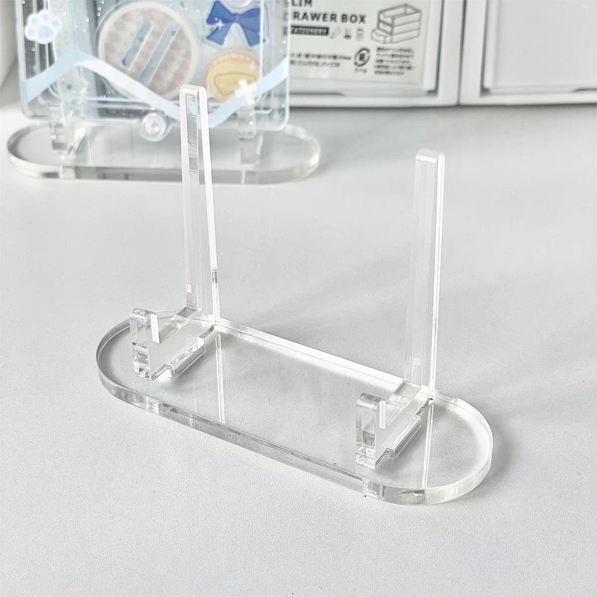 Transparent Acrylic Millet Commemorative Coin Holder Desktop Single Badge Flow Hemp Peripheral Stand