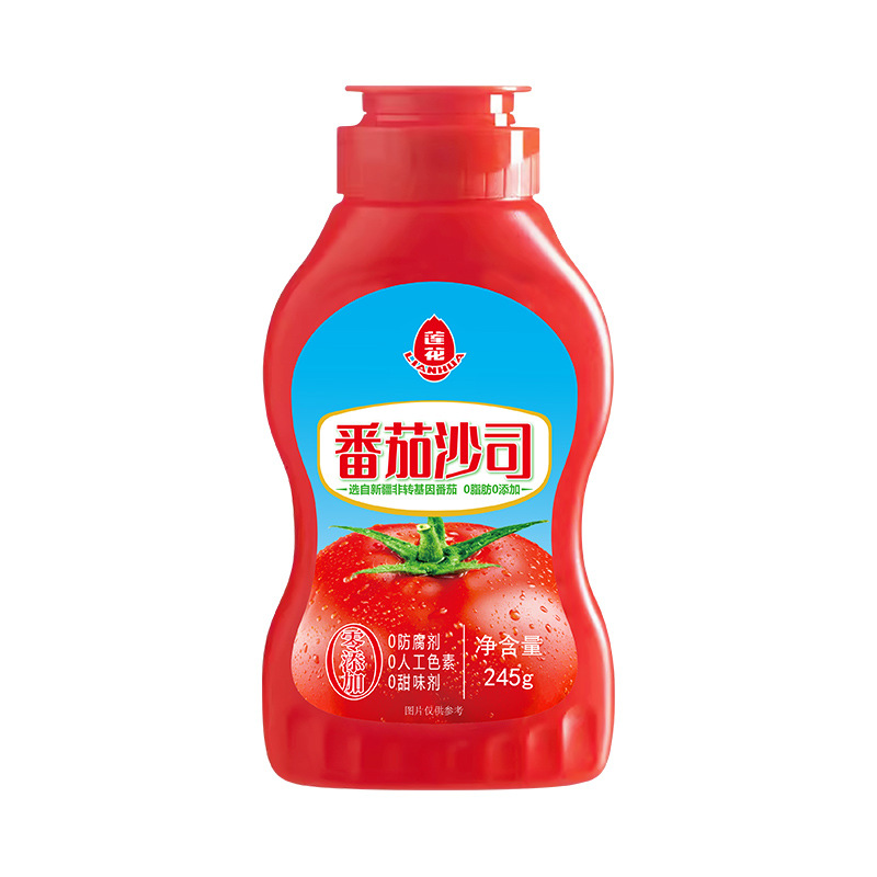 Lotus Tomato Sauce Squeeze Bottle 245g Children's Household Commercial No Add Xinjiang Tomato Sauce Official Flagship Store