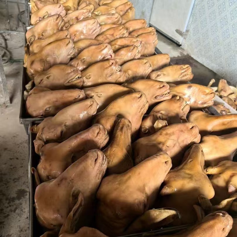 Sheep head fresh frozen whole box stall with whole fresh leather sheep head halal fire water back sheep head wholesale