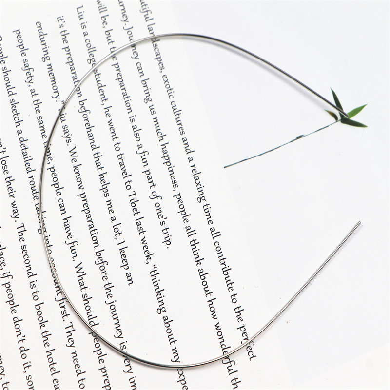 1.2mm Wire Hair Hoop Hair Accessories Material Beaded Material Red Copper Hair Hoop Handmade DIY Accessories Kidsren's Jewelry