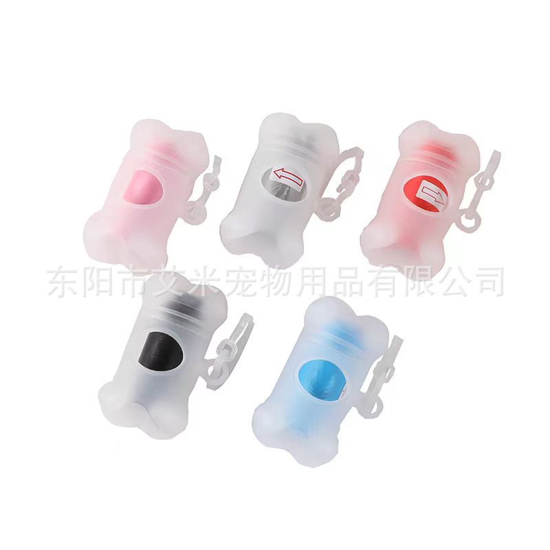Portable Bone Dispenser Frosted Transparent Garbage Shell Pet Garbage Bag Picker Factory Transparent Bone