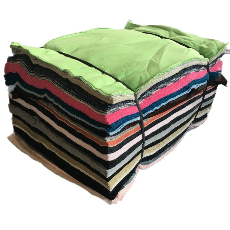 All-Cotton Machine Cloth Industrial Rags Standard for Car Repair, Oil-Absorbing, Bulk Wiping, Large Mixed Colored Rag Scraps by the Pound