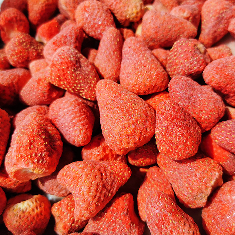 Сушеные клубничные хрустики, фруктовые и овощные хрустики, обезвоженные клубники, закуски из клубники, целые сушеные клубники, оптовая продажа сушеных фруктов