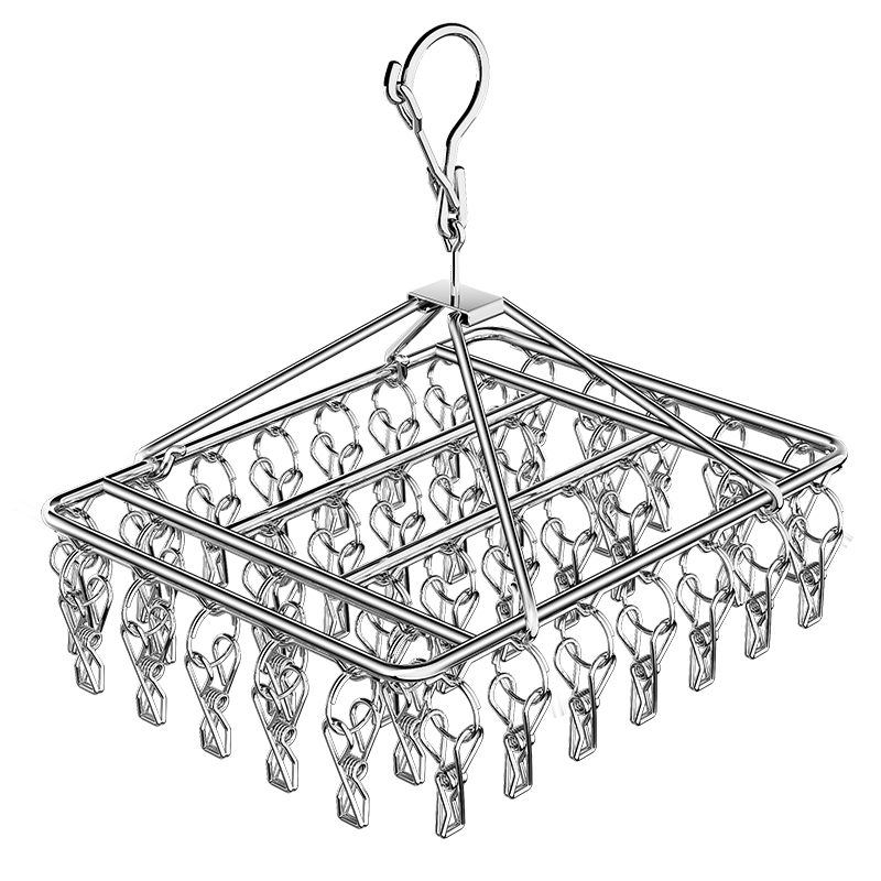 Stainless Steel Drying Socks Artifact Household Hanger Clip Multi-functional Baby Children's Dormitory Drying Socks Rack Windproof