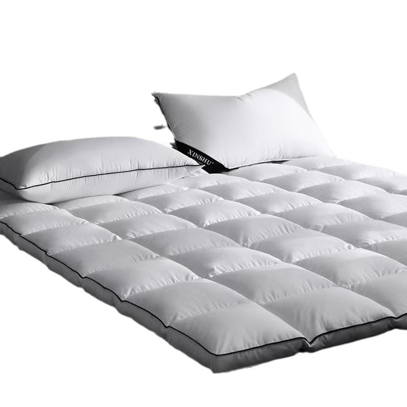Hotel hotel bed pad down mattress padded double feather mattress mattress White factory wholesale