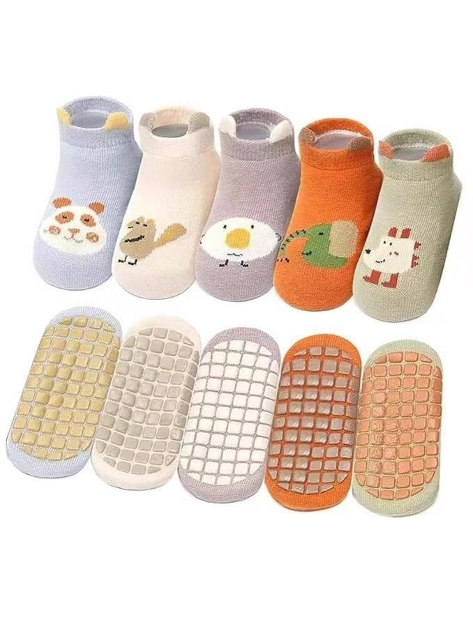 2025 Cross-Border Spring Baby Floor Socks Indoor Non-Slip Baby Socks Autumn Children's Mid-Tube Toddler Socks Wholesale