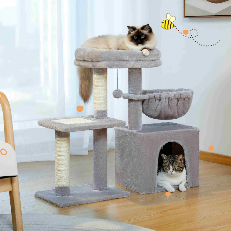 M 428 Durable Build Versatile Small Cat Tree for Indoor Use
