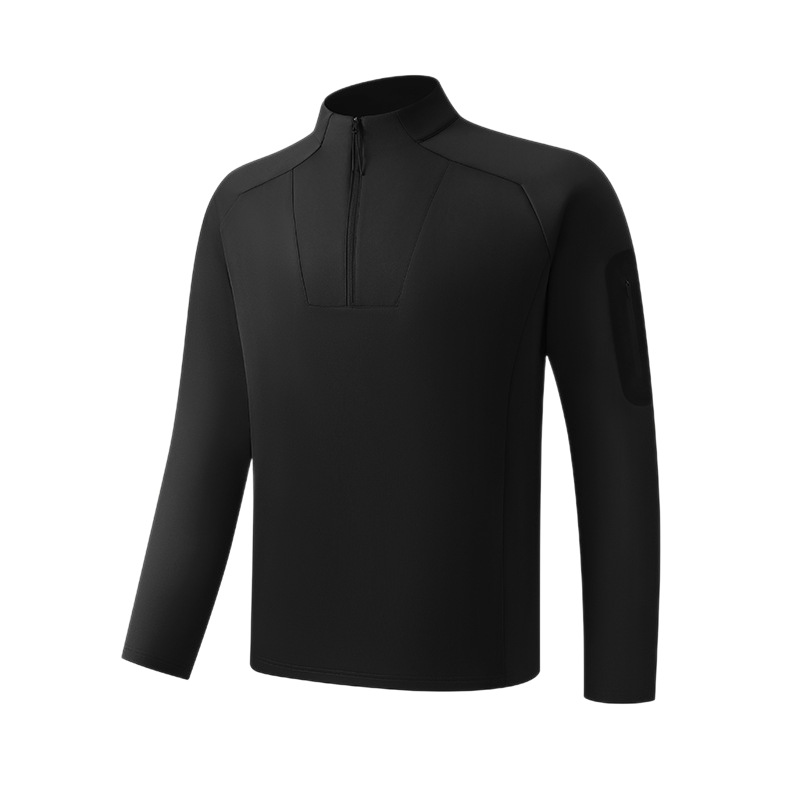 Diesel Alternative Autumn Half-Zip Sports Sweatshirt Men's Fitness Outdoor Urban Functional Taped Long-Sleeved T-Shirt