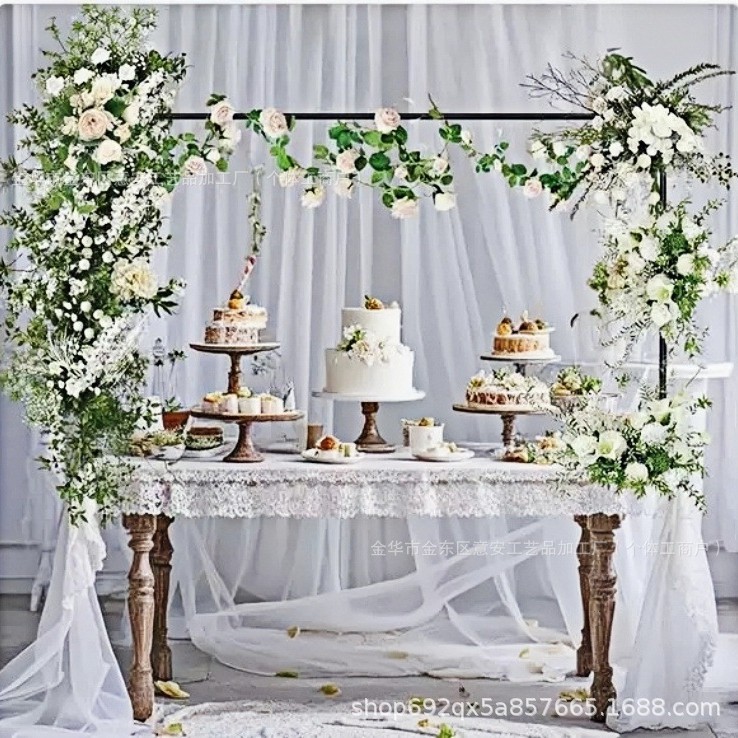 Cross-Border Wedding Tabletop Balloon Arch Flower Stand Bracket Birthday Party Decoration Arrangement Background Adjustable Iron Art