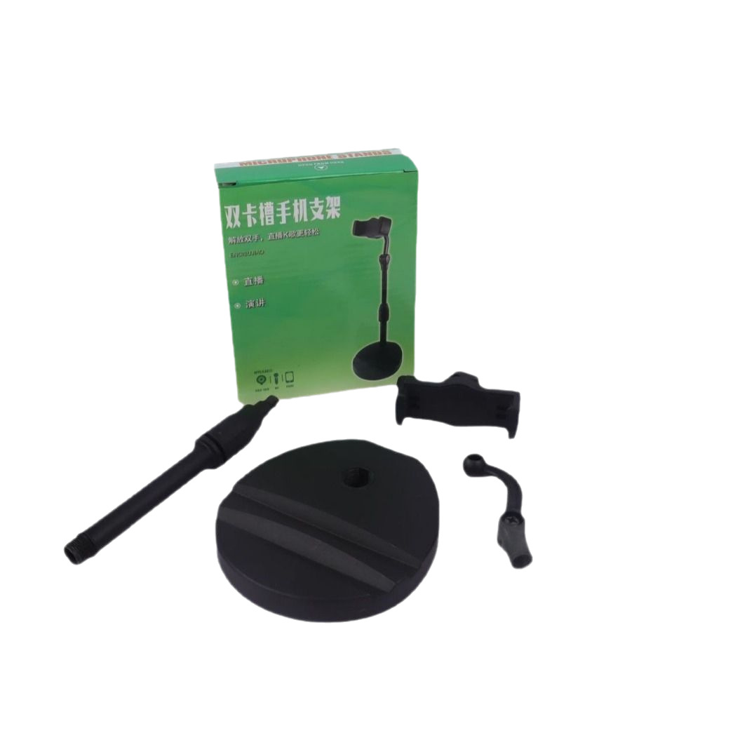 Live Streaming Phone Case Stand with Dual Card Slots, Disc-Shaped, Retractable, 360-Degree Rotating, Multifunctional for Lazy People and Online Classes