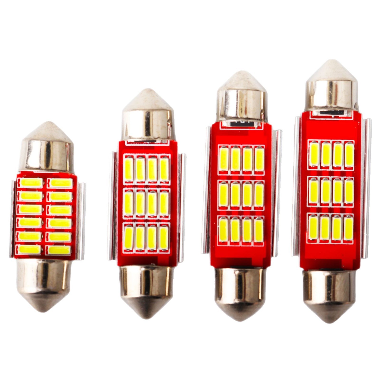 CGHAO double tip LED roof light 4014 12SMD reading light endless 31/36/39/41MM license plate bulb