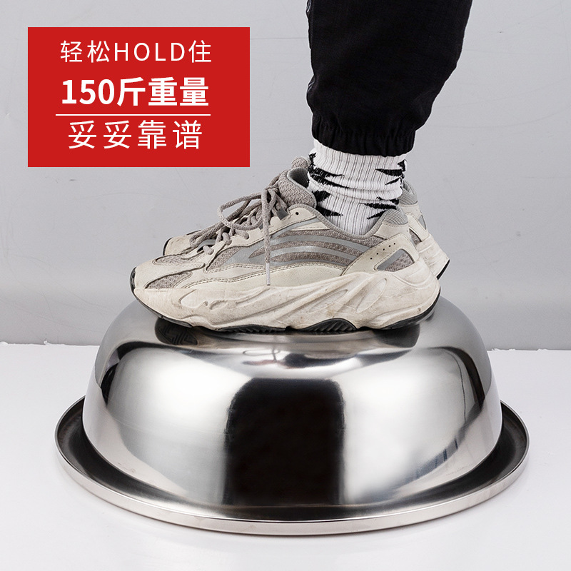 Factory wholesale gift large reverse edge basin stainless steel basin wash bowl big bucket basin Pickled Cabbage Fish Wash stainless steel basin