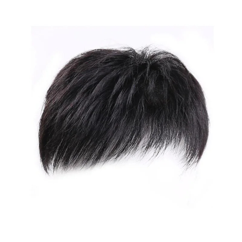 AliExpress wig men's short hair inch head replacement piece simulation wig factory supply a generation of hair
