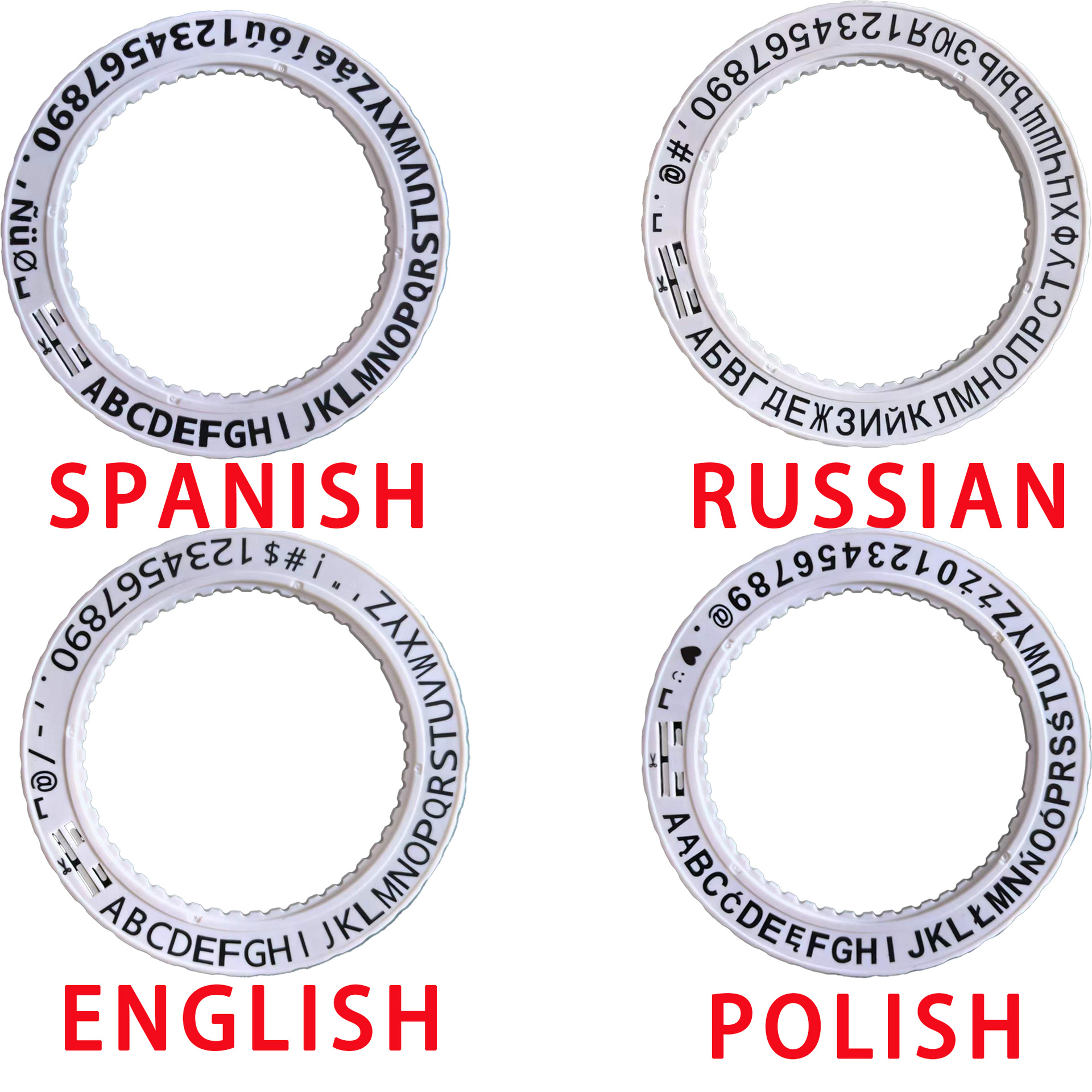 Neutral Delta Dymo Embossed Label Machine Korean Embossed 3D Label Machine Concave and Convex Alphanumeric White Letter Label Belt