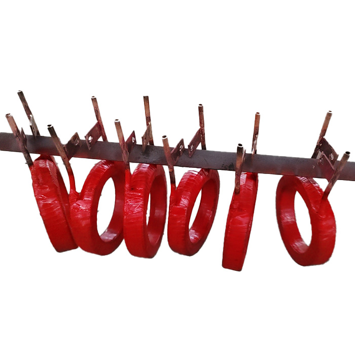 Inner Diameter 190mm Medium Frequency Furnace Reactor Coil 12 Turns Round Copper Tube Specifications 12×1.5mm Various Coils