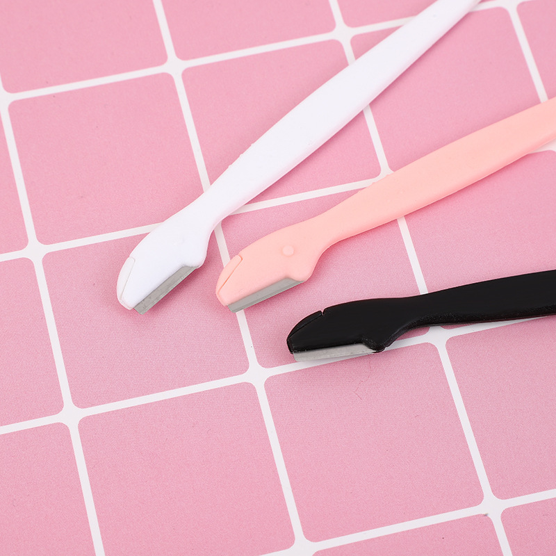 Fang Li eyebrow trimming knife three straight rod eyebrow trimming knife eyebrow shaving knife with protective shell