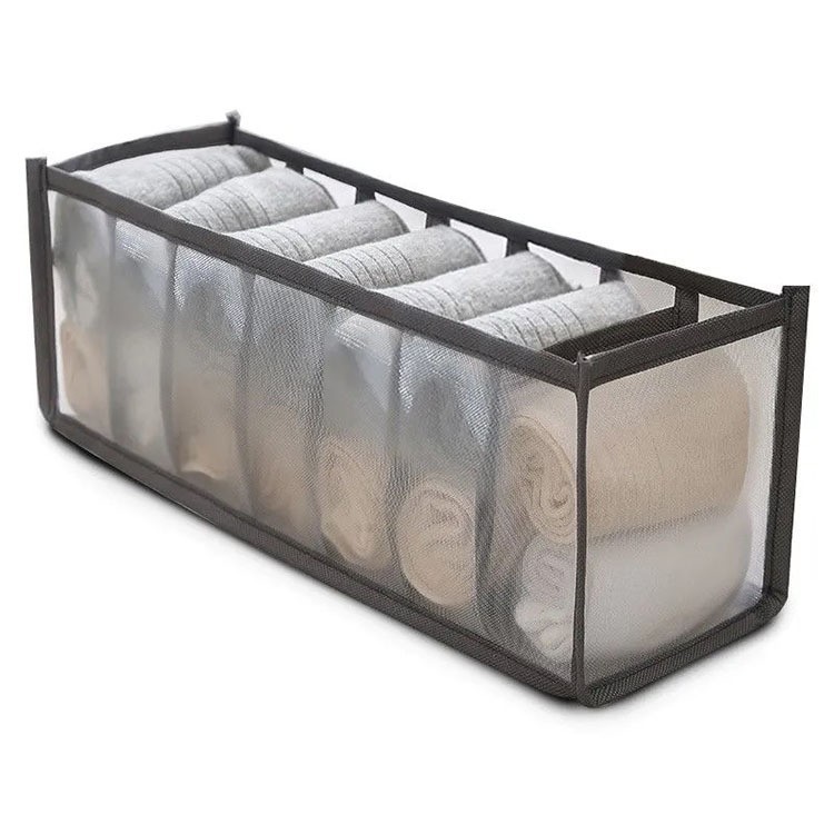 Household Gauze Underwear Underwear Socks Storage Box Sub-format Dormitory Household Supplies Three-piece Finishing Artifact