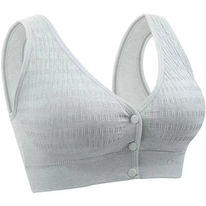 Maternity Bra Vest Front Button Nursing Bra Pregnancy Anti-Sagging Push-Up Big Breasts Summer Thin Sleepwear