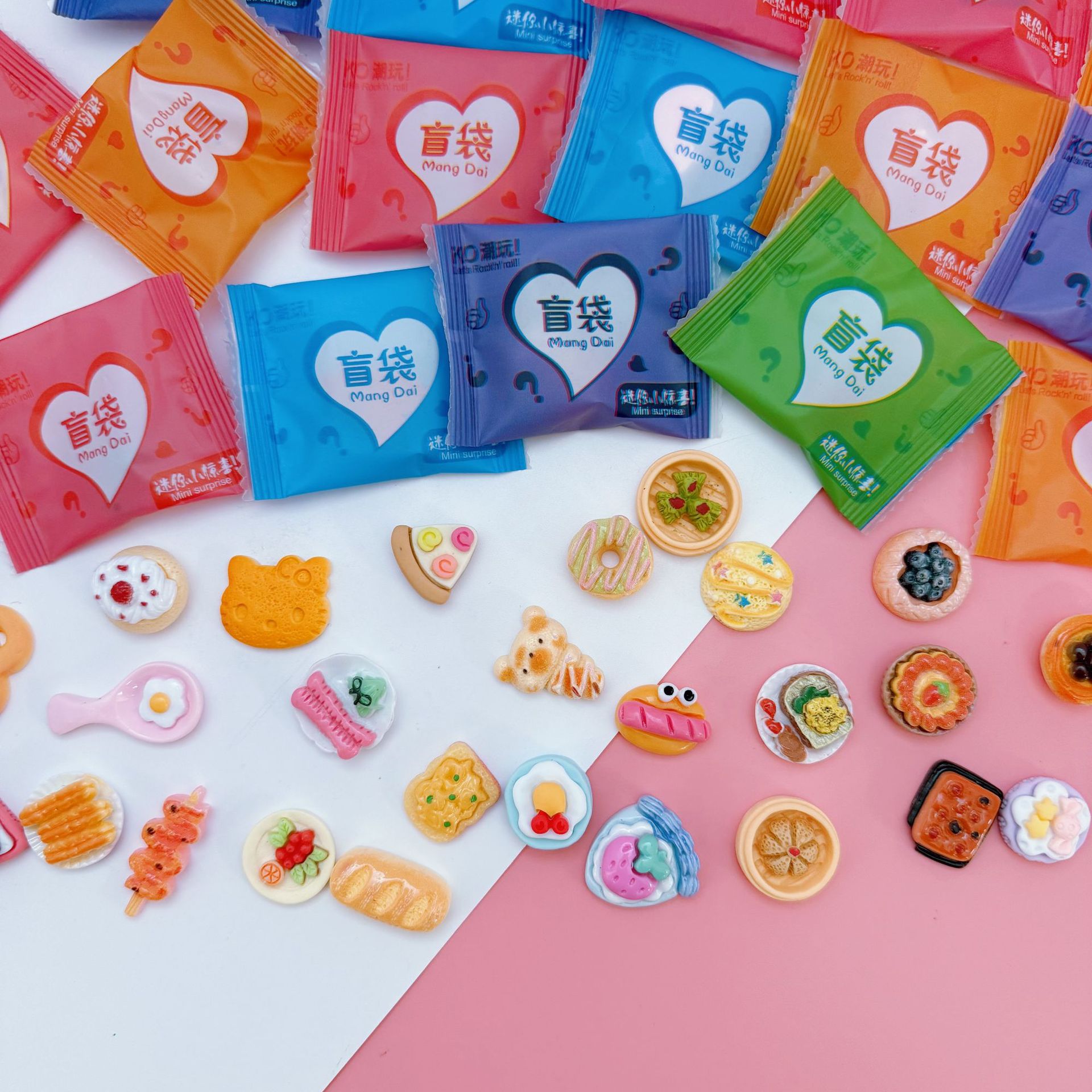 Internet Celebrity Blind Bag Miniature Food Toy Mini Model Toy Artificial Supermarket Snacks Beverage Wine Bottle Jewelry Small Ornaments