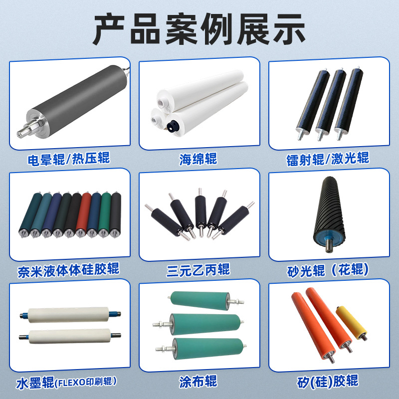 Cross-Border Southeast Asian Coating Roller Ceramic Corrugated Roller Glue Oil Roller Printing Wear-Resistant Corrosion-Resistant Coating Roller Rubber Roller Cylinder