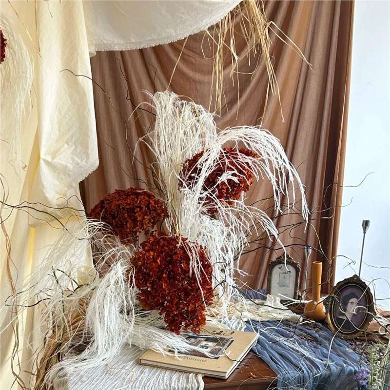 Native Retro Texture Stage Background Cream Wedding Curtain Wedding Decoration Cloth One-Year-Old Ceiling Dessert Tablecloth