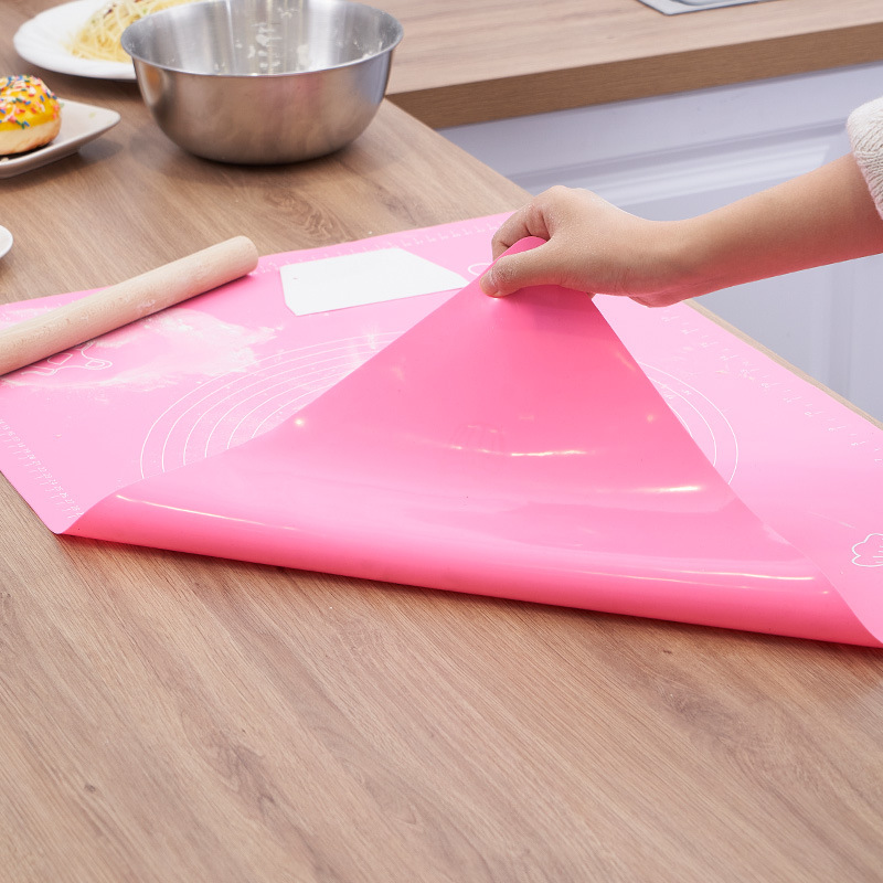 Thickened Silicone Mat Kneading Mat Food Grade Silicone Chopping Board Baking Mat Pasta Rolling Mat Multi-Functional Mat