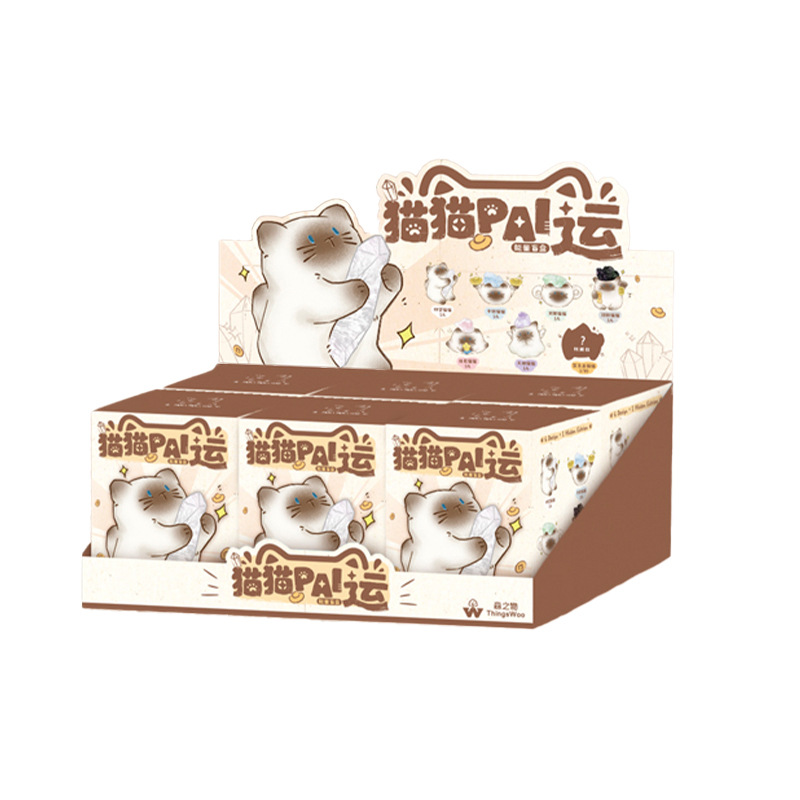 Creative Cartoon Cat Pai Energy Crystal Blind Box Office Desktop Ornaments Decoration Gifts Factory Direct Sales