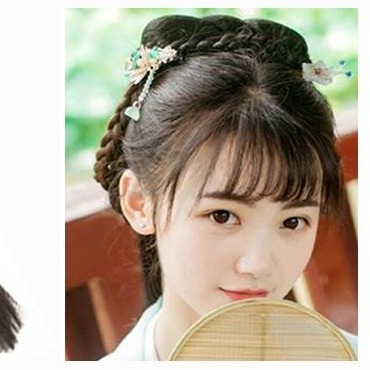 Double-Headed Ancient Costume Wig Braid Film and Television Performance Photo Studio Kidsren's Long Braid Performance Style Ancient Double-Headed Twist Braid Show