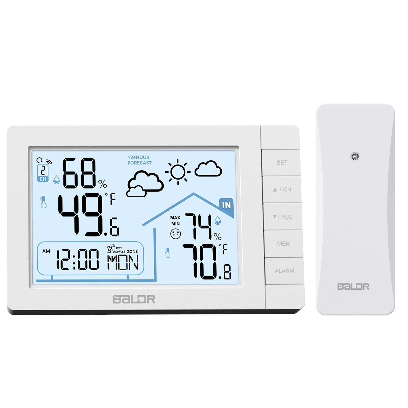 2024 new weather station with temperature and humidity time week function