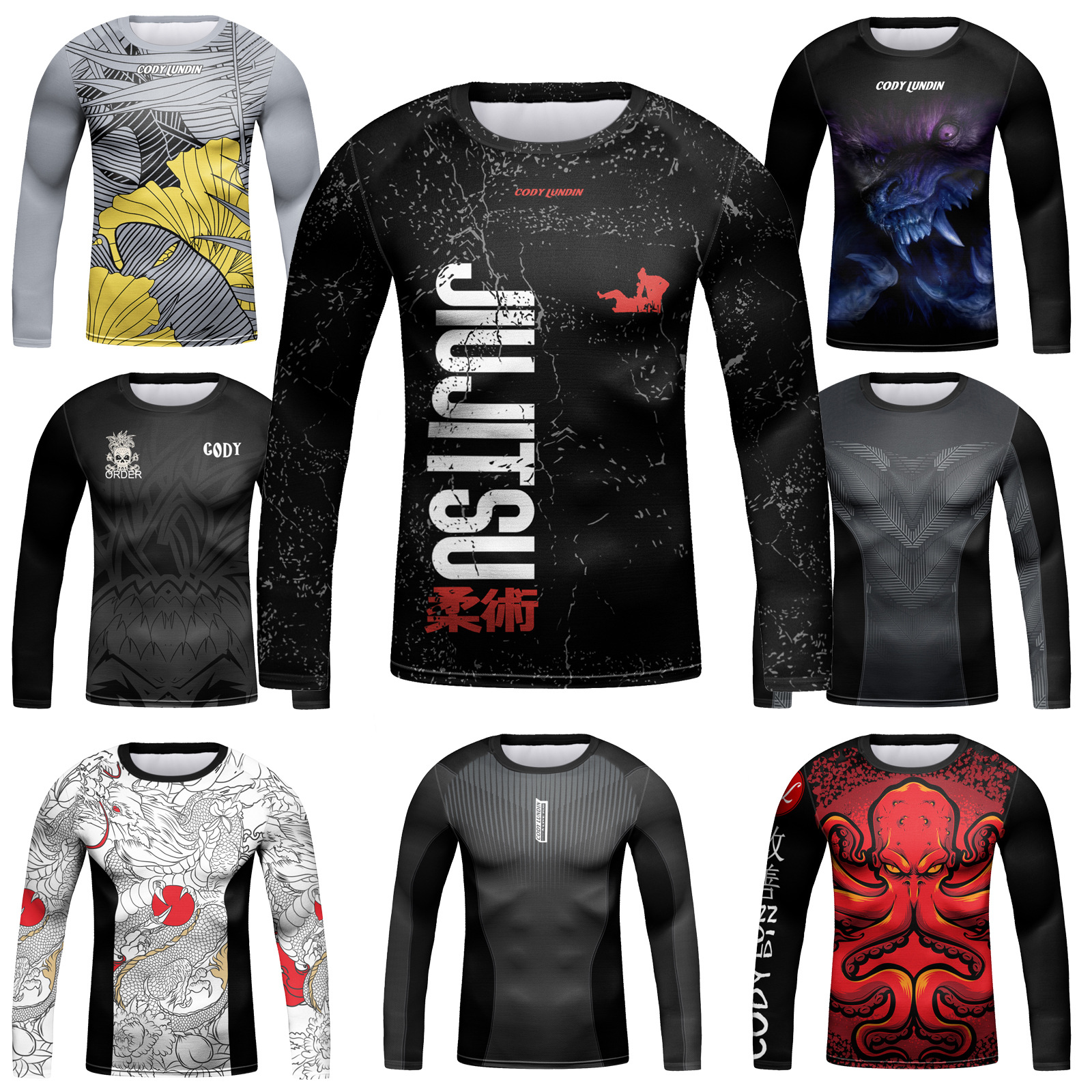 Детская одежда мужская спортивная облегающая футболка с длинным рукавом осень и зима для бега баскетбола дышащая высокая эластичность быстросохнущая