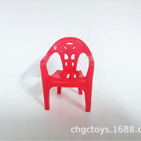 6.8cm Backrest Chair Dollhouse Playhouse Accessories Stool Nostalgic Mini Chair Simulation Ornament