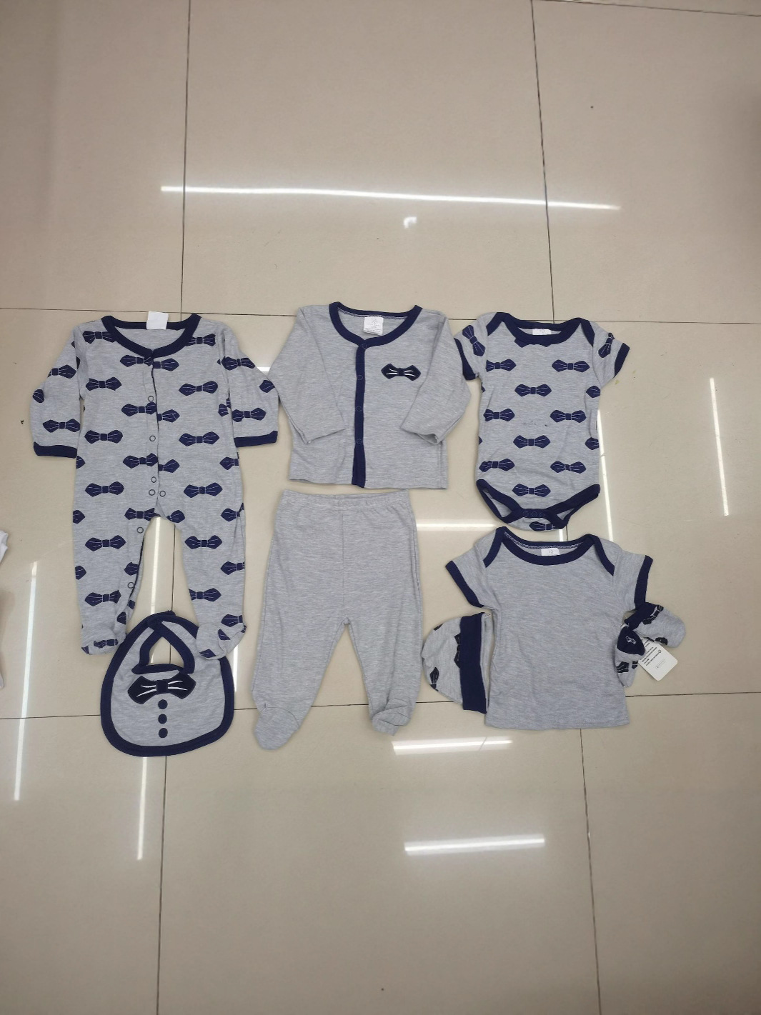 Children's Short-Sleeved Long-Sleeved Clothes, Eight-Piece Pajamas Set, Jumpsuit, Spring and Summer Newborn Baby Pajamas