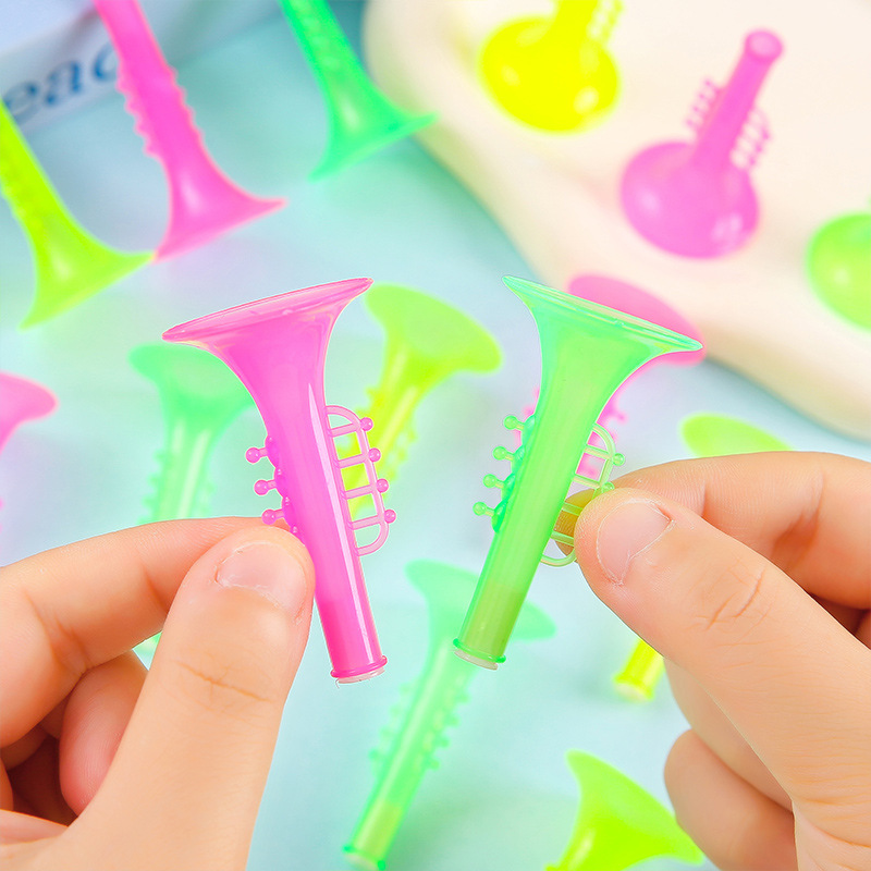 Mini Transparent Trumpet Creative Children's Fun Gifts Baby Exercise Playing Small Toys Street Stall Wholesale
