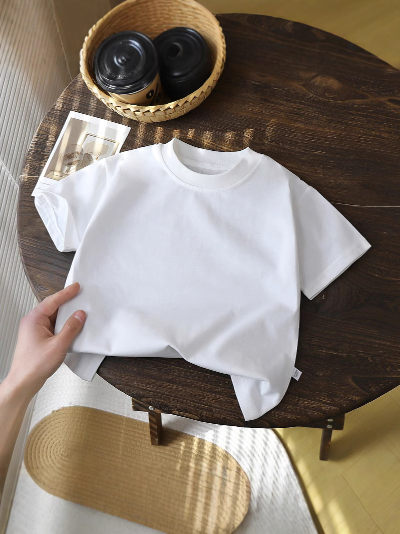 Children's Cotton Short-sleeved T-shirt Cotton Girl's Summer Wear New Style Boys' Top