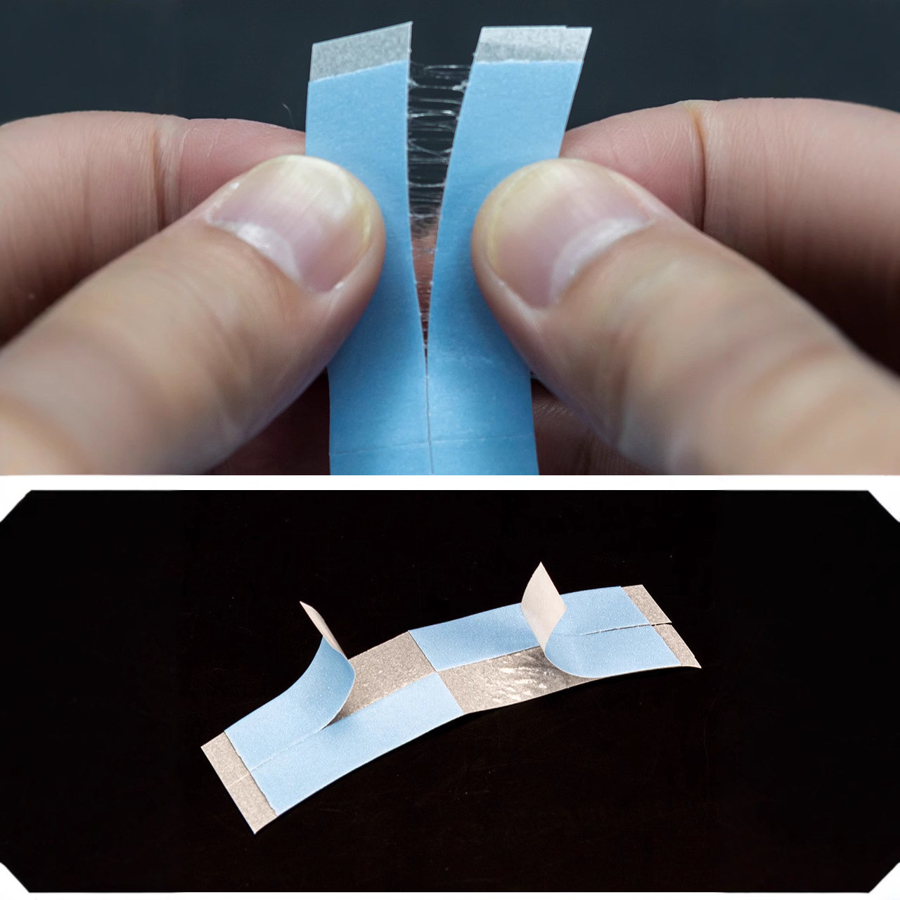 Cross-Border Wig-Specific Double-Sided Tape, Waterproof and Sweat-Proof, Pure Blue Strong Adhesive Film, Traceless Invisible Scalp Bio-Film