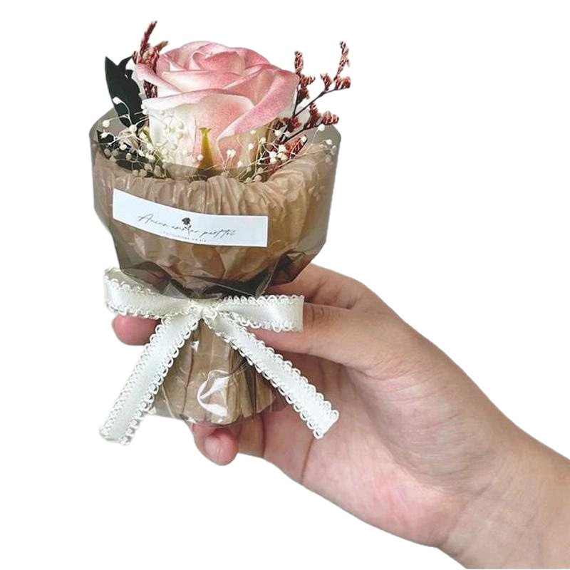 Soap Bouquet Mini Little Rose Eternal Flower Gift Dried Flower Mini Accompanying Gift for Girlfriends Birthday Ornaments Foreign Trade Batch