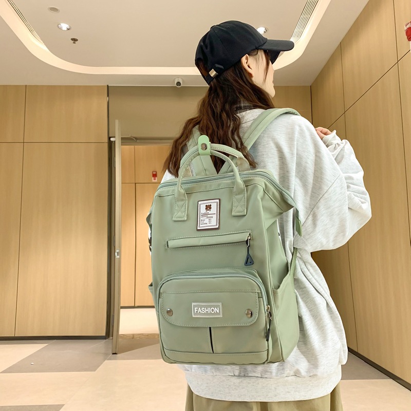 Japanese Ins Style Schoolbag Female Junior High School Student High-value Girl's Backpack Simple Travel Korean-style Portable Backpack