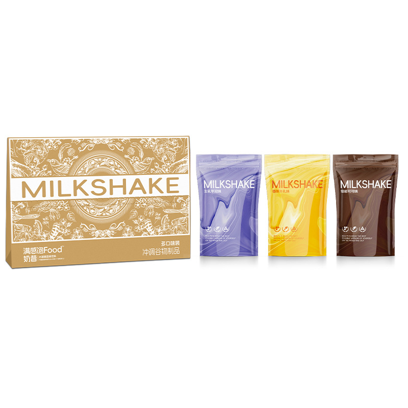 Power Factory Full Sense Milkshake Light Breaking Nutritional Cereal Meal Substitute Powder Instant Breakfast Dietary Fiber Substitute Milkshake