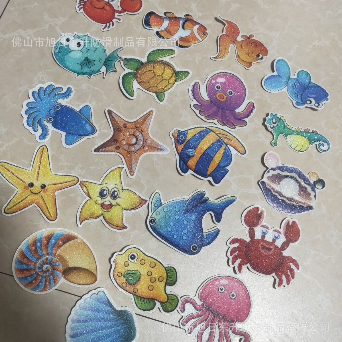 Bathroom Anti-Slip Mat with Adhesive Cartoon Children's Bathtub Ocean Cartoon Anti-Slip Tape Adhesive Tape Sticker