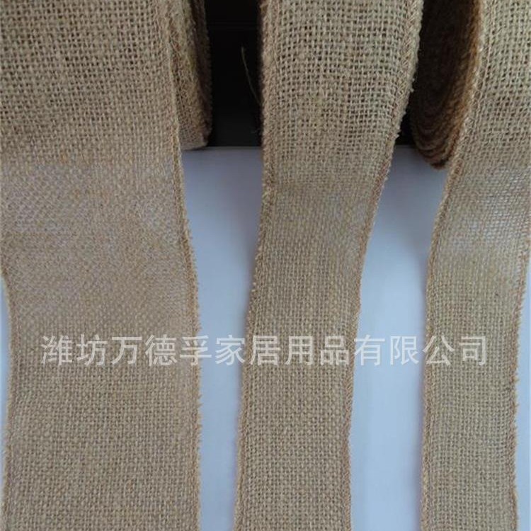 Linen roll linen ribbon jute strip plant jute fabric Christmas wedding table flag chair back