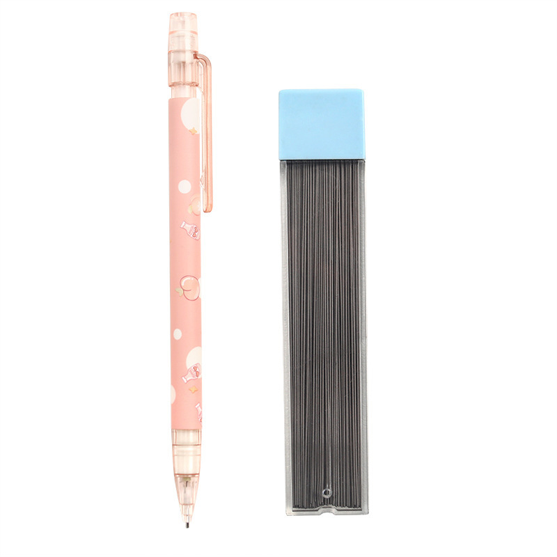 Cartoon peach automatic pencil primary school student High-looking movable pencil cute cut-free push pencil wholesale
