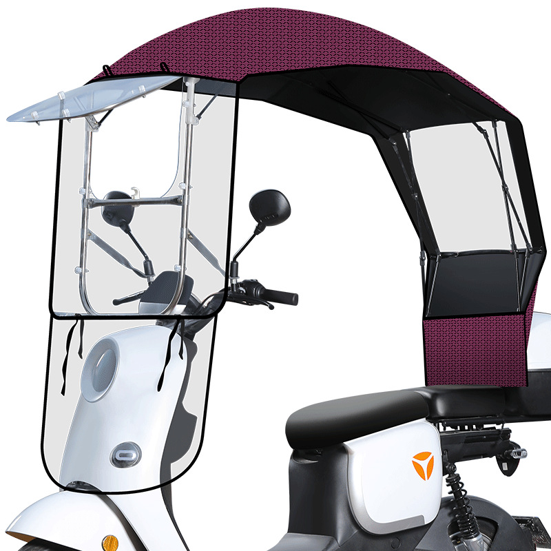2025 New Quick Harvest Electric Vehicle Canopy Battery Vehicle Neutral Carport Parasol Windproof Anti-Uv Motorcycle