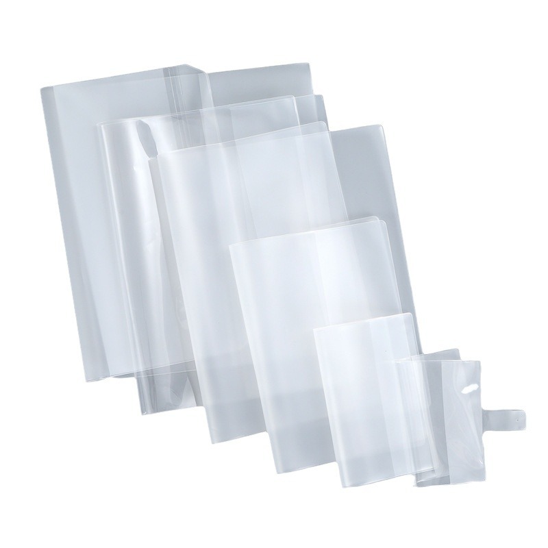 Manufacturers develop transparent pvc book cover book jacket envelope rubber cover leather notebook student protective cover frosted eva